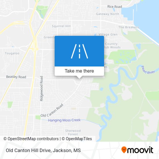 Old Canton Hill Drive map