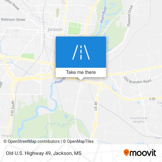 Old U.S. Highway 49 map