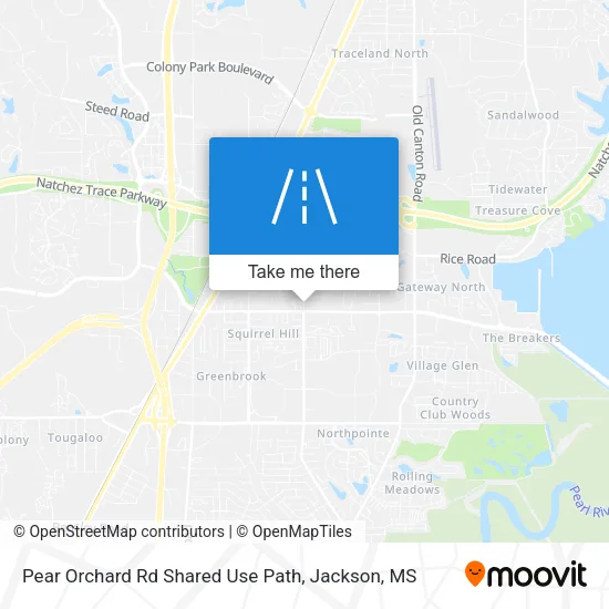 Pear Orchard Rd Shared Use Path map