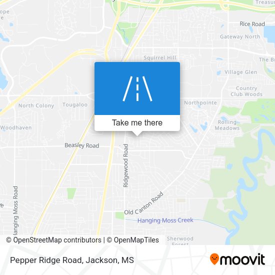 Pepper Ridge Road map