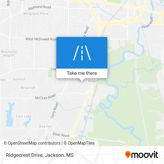 Ridgecrest Drive map
