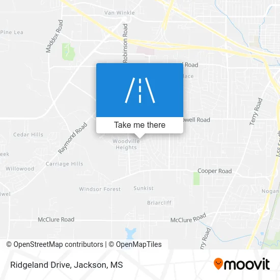 Ridgeland Drive map