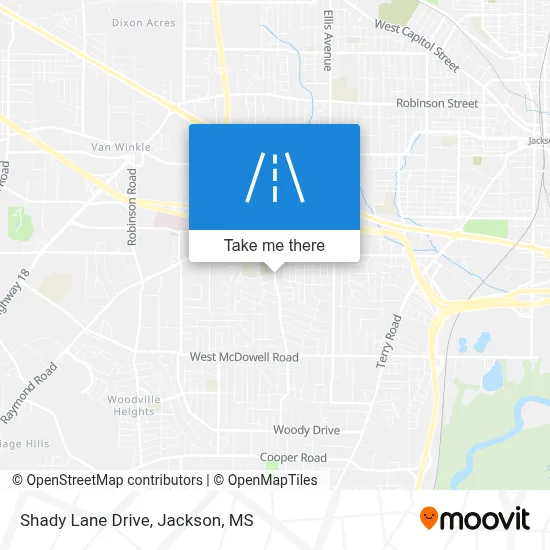 Shady Lane Drive map