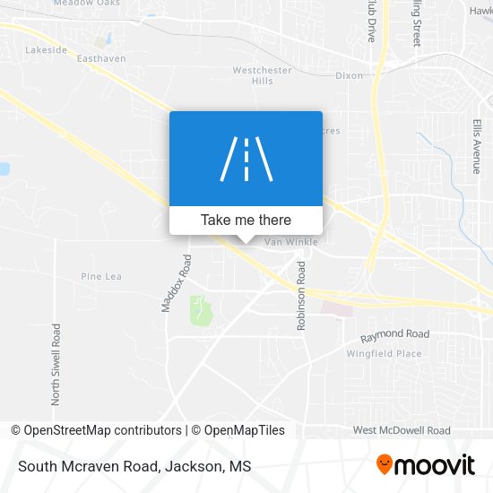 South Mcraven Road map