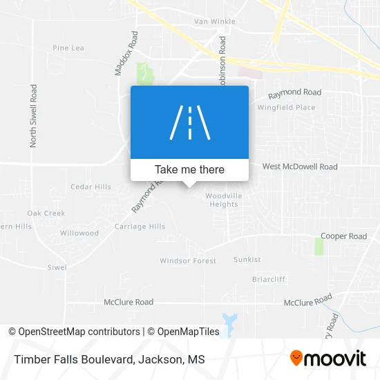 Timber Falls Boulevard map