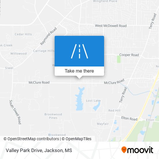 Valley Park Drive map