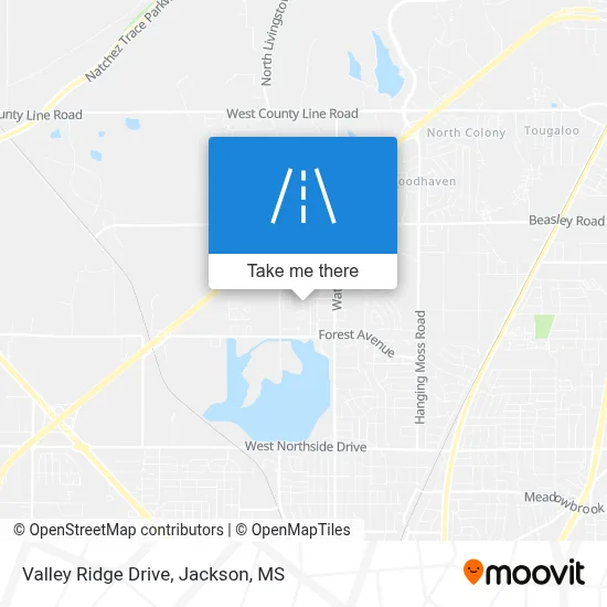 Valley Ridge Drive map