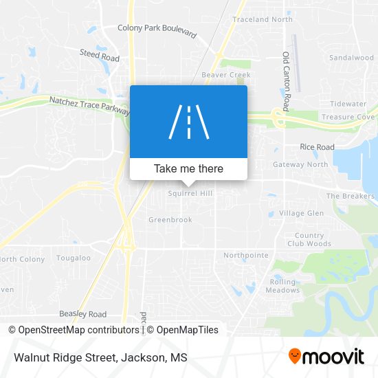 Mapa de Walnut Ridge Street