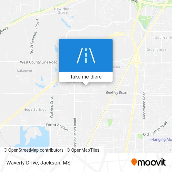 Waverly Drive map
