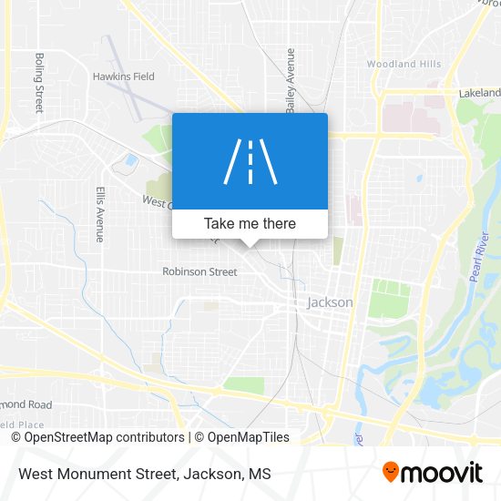 West Monument Street map