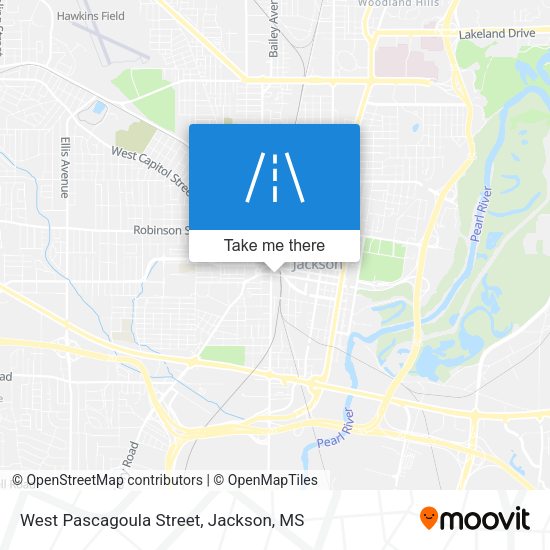 West Pascagoula Street map