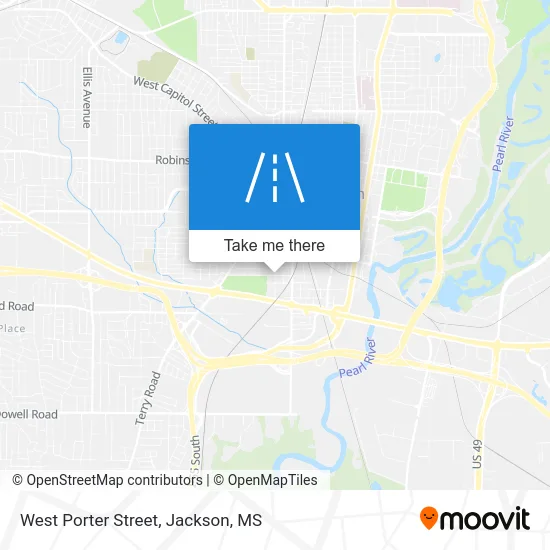 West Porter Street map