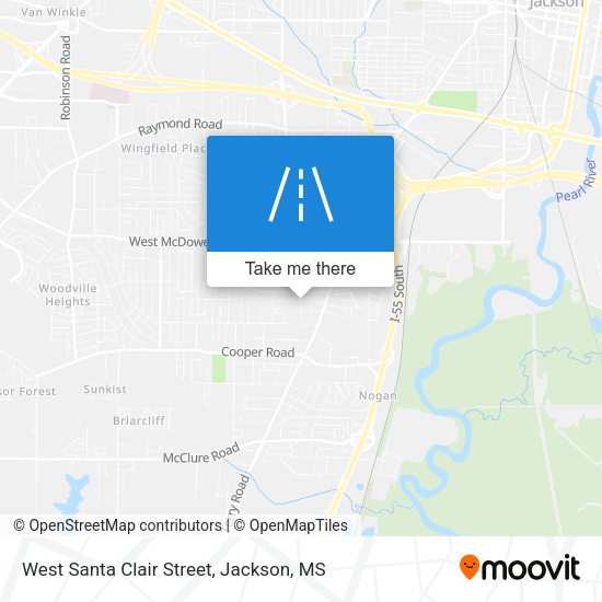 West Santa Clair Street map