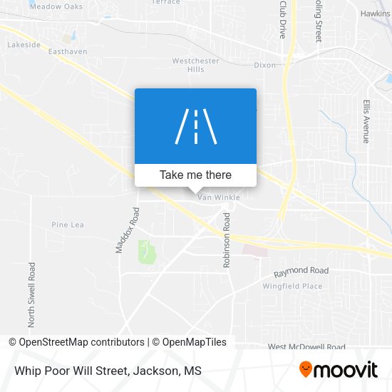 Whip Poor Will Street map