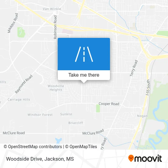 Woodside Drive map