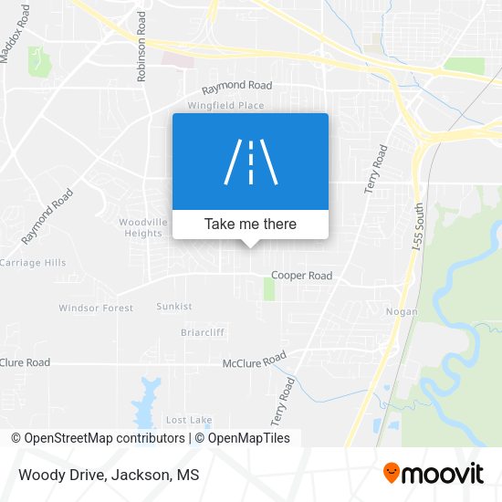 Mapa de Woody Drive