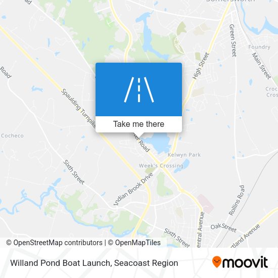 Mapa de Willand Pond Boat Launch