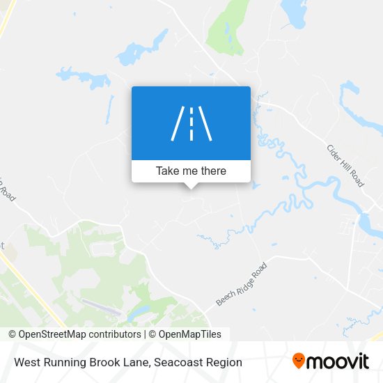 West Running Brook Lane map