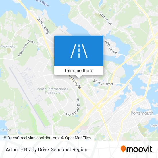 Arthur F Brady Drive map