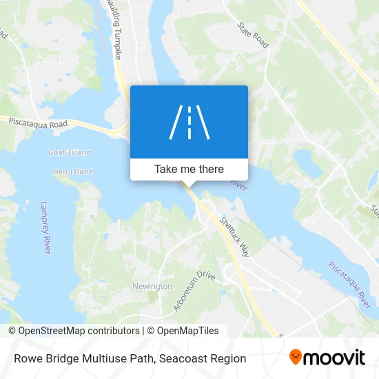 Rowe Bridge Multiuse Path map