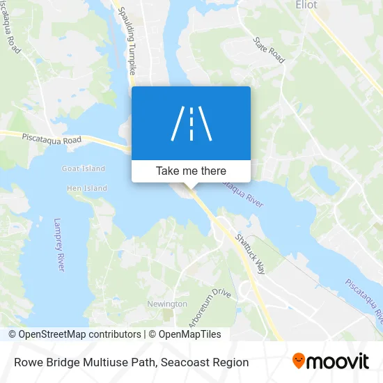 Rowe Bridge Multiuse Path map