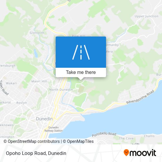 Opoho Loop Road map