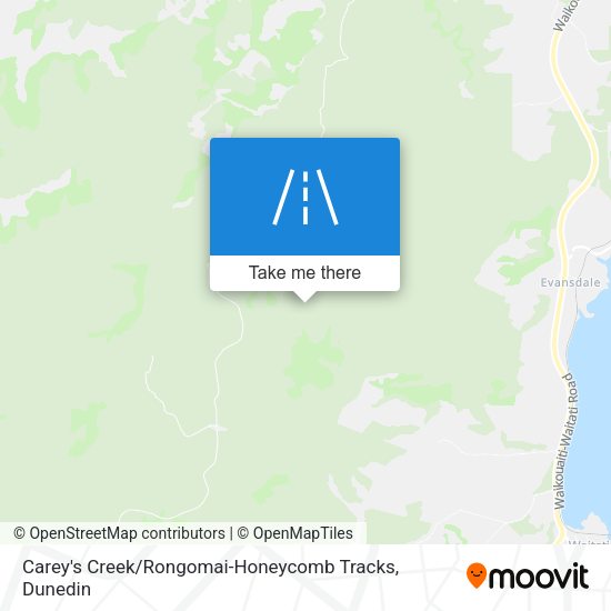 Carey's Creek / Rongomai-Honeycomb Tracks map