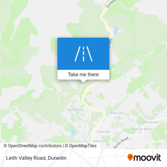Leith Valley Road map