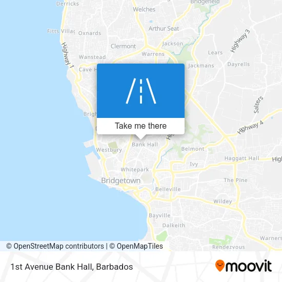 1st Avenue Bank Hall map