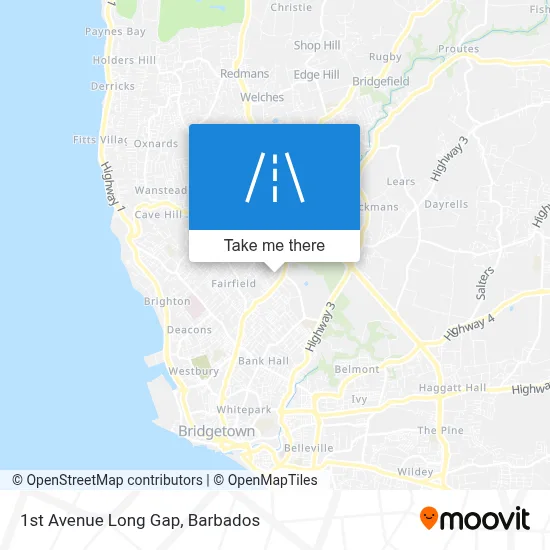 1st Avenue Long Gap map