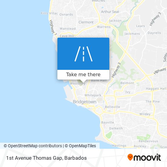1st Avenue Thomas Gap map