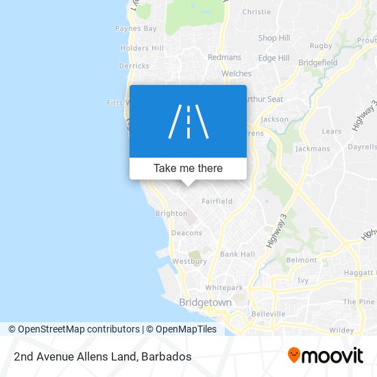2nd Avenue Allens Land map