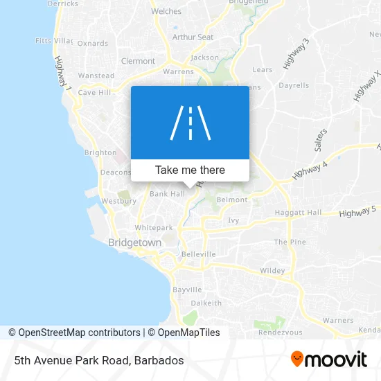 5th Avenue Park Road map