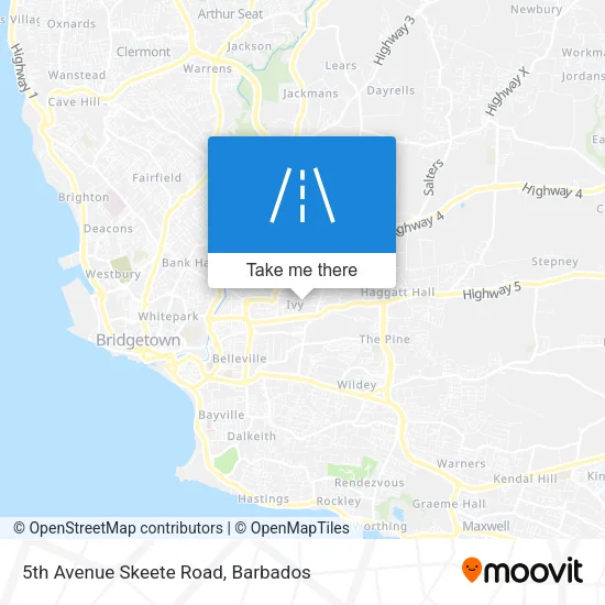 5th Avenue Skeete Road map
