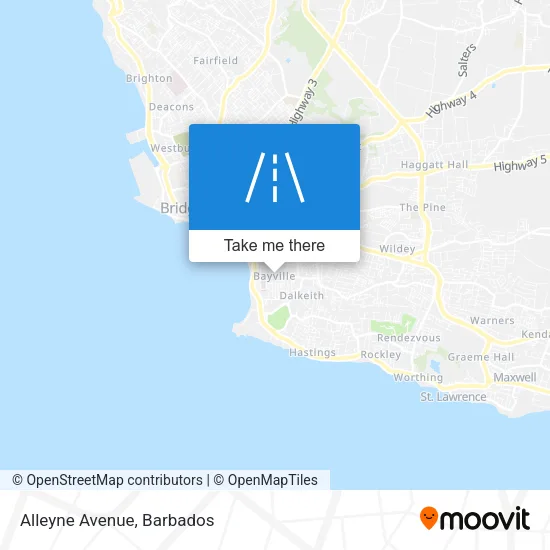 Alleyne Avenue map