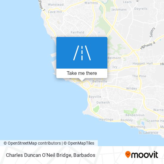 Charles Duncan O'Neil Bridge map