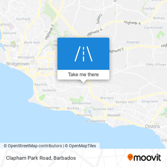 Clapham Park Road map