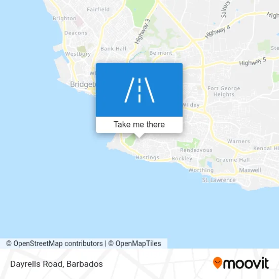 Dayrells Road map