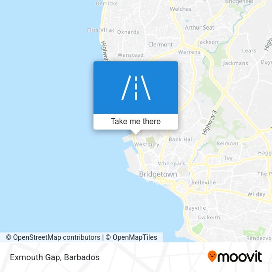 Exmouth Gap map