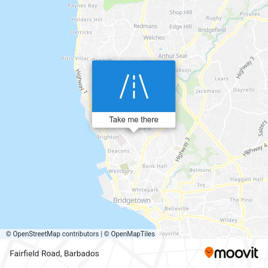 Fairfield Road map