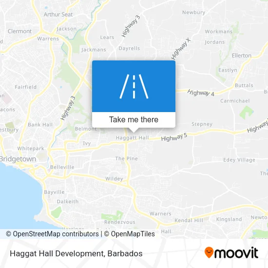 Haggat Hall Development map