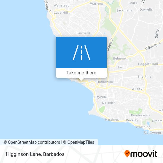 Higginson Lane map