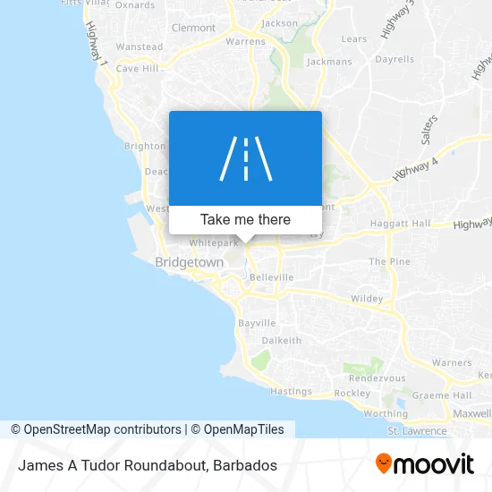 James A Tudor Roundabout map