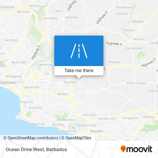 Ocean Drive West map