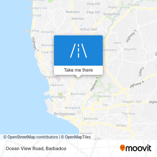 Ocean View Road map