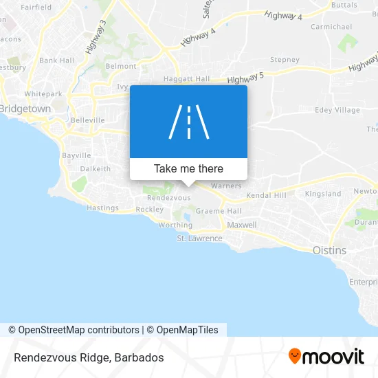 Rendezvous Ridge map