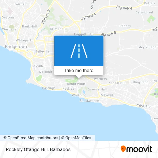 Rockley Otange Hill map