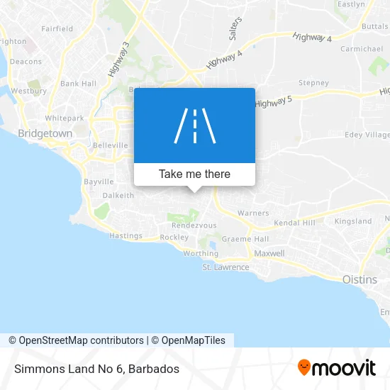 Simmons Land No 6 map