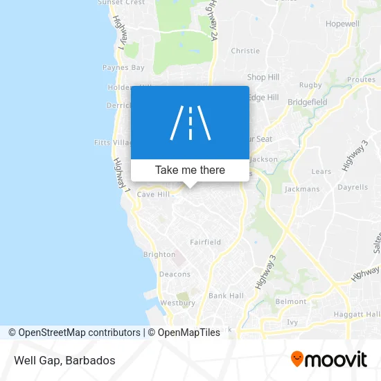 Well Gap map