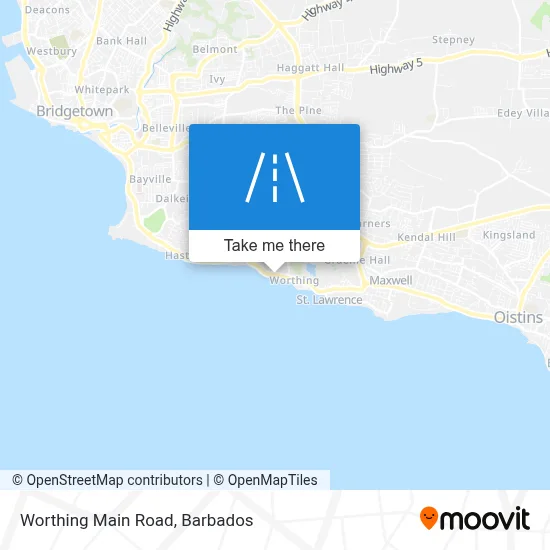 Worthing Main Road map
